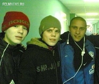 2006 год. Москва. 14-летние Полоз и Кокорин в компании защитника сборной Бразилии Роберто Карлоса