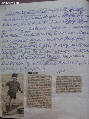 Футбольные тетради из нашего детства Футбольные тетради из нашего детства